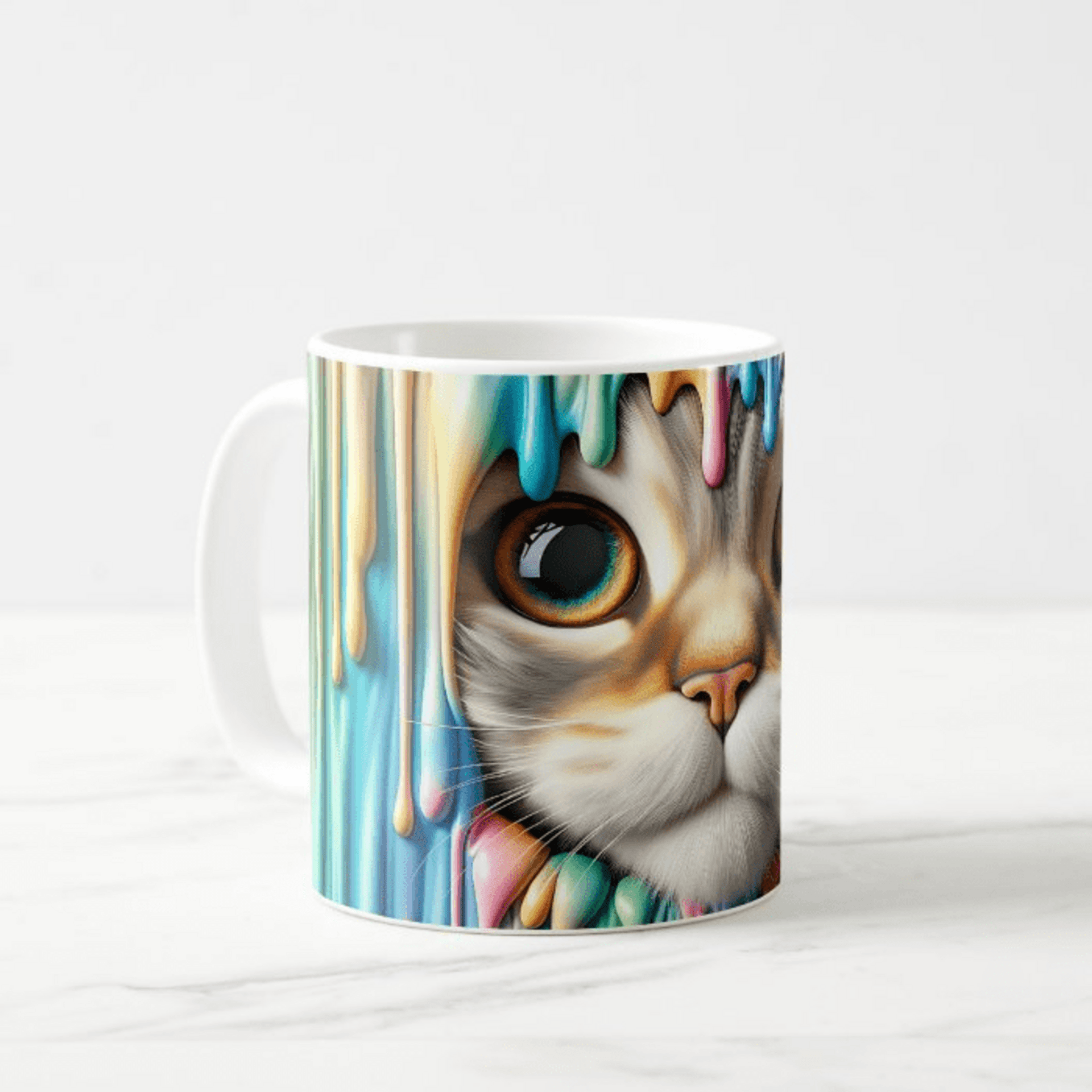 Taza Gato colorido 3D - 2