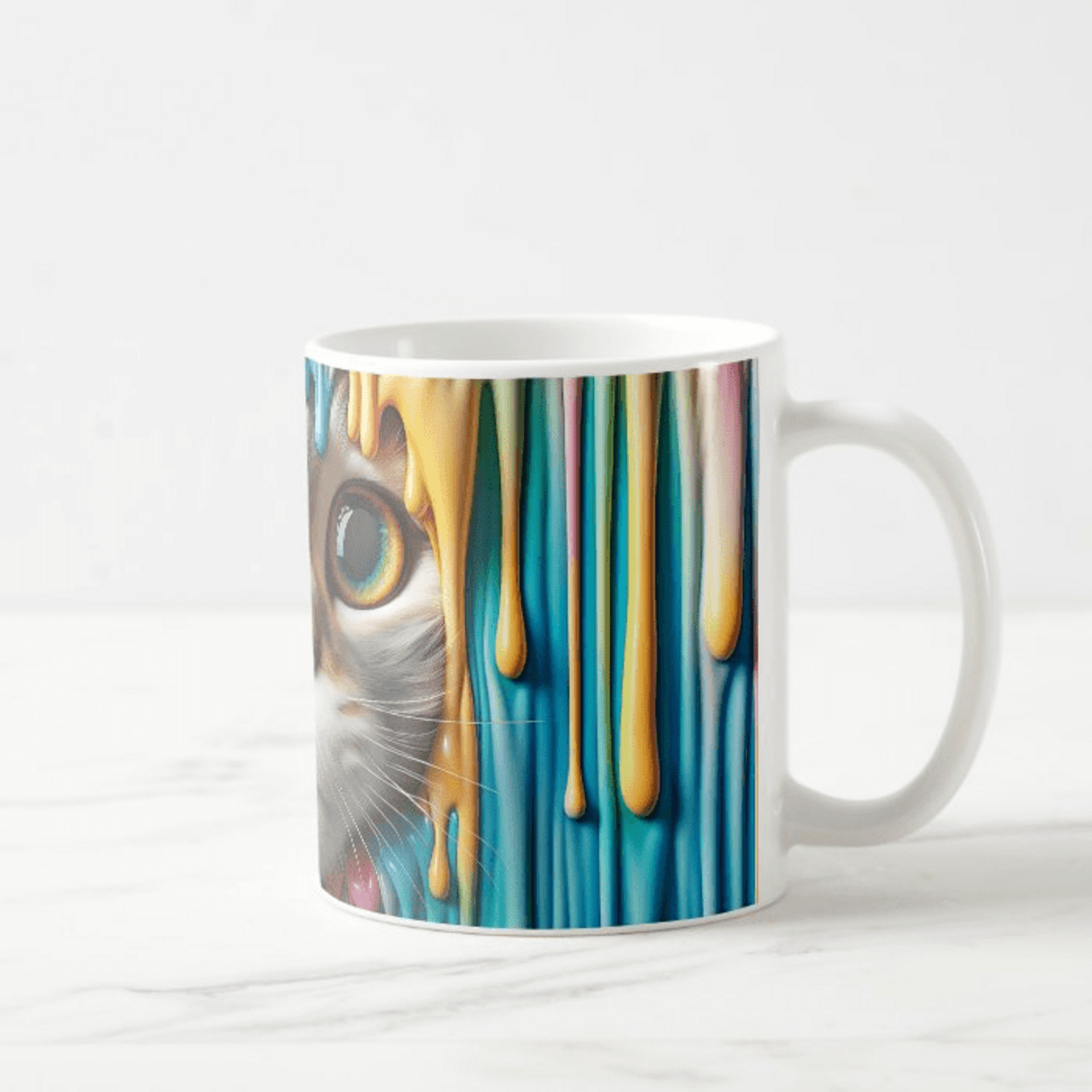 Taza Gato colorido 3D - 4