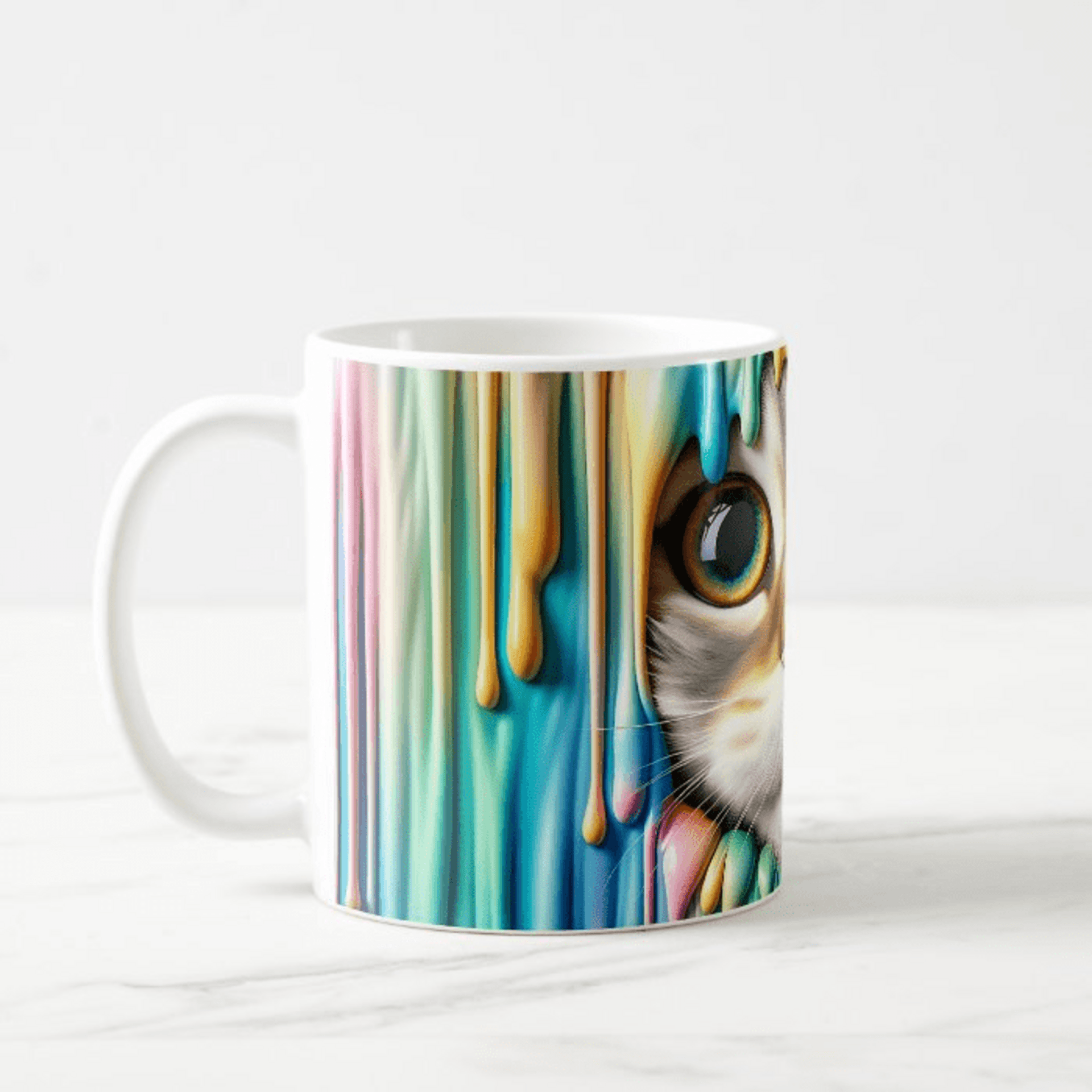 Taza Gato colorido 3D - 3